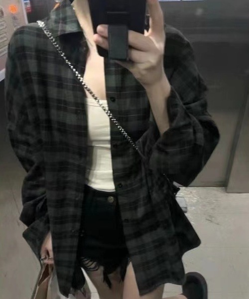Teem Store(チームストア)の「【カラバリ】アソートチェックシャツ オンブレ ギンガム(シャツ/ブラウス・レディース・ブラック/ブルー/グリーン/ブルー系その他/その他1/その他2/その他3・M/L)」の13枚目の写真