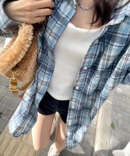 Teem Store(チームストア)の「【カラバリ】アソートチェックシャツ オンブレ ギンガム(シャツ/ブラウス・レディース・ブラック/ブルー/グリーン/ブルー系その他/その他1/その他2/その他3・M/L)」の15枚目の写真