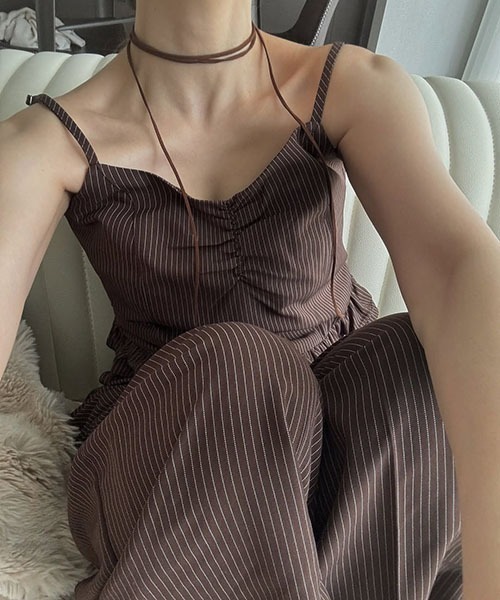 WILLFULLY(ウィルフリー)の「3tuck stripe wide PT(その他パンツ・レディース・チャコール/ブラウン・FREE)」の17枚目の写真