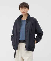 マーガレットハウエル　黒 ジップアップジャケット レディース MARGARET HOWELL｜マーガレット・ハウエルのブルゾン（ジップ