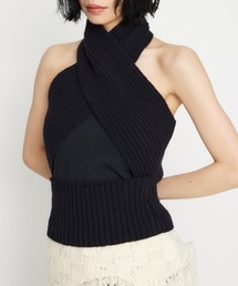 CROSS RIB KNIT トップス
