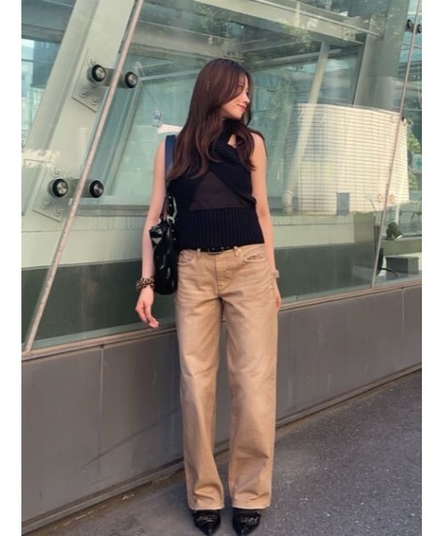 LAGUA GEM(ラグアジェム)の「CROSS RIB KNIT トップス(ニット/セーター・レディース・ブラック/グレー・FREE)」の16枚目の写真
