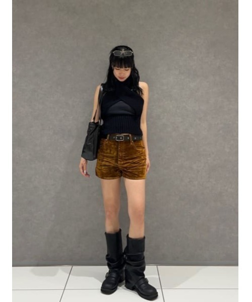 LAGUA GEM(ラグアジェム)の「CROSS RIB KNIT トップス(ニット/セーター・レディース・ブラック/グレー・FREE)」の17枚目の写真