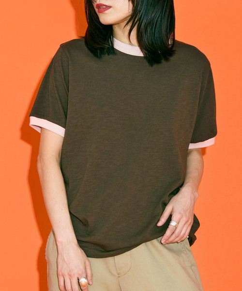 CITYSHOP（シティーショップ）の「[THE MOOD]リンガーTEE2（Tシャツ/カットソー・レディース・チャコールグレー/ブラウン/ブラック・FREE）」の3枚目の写真