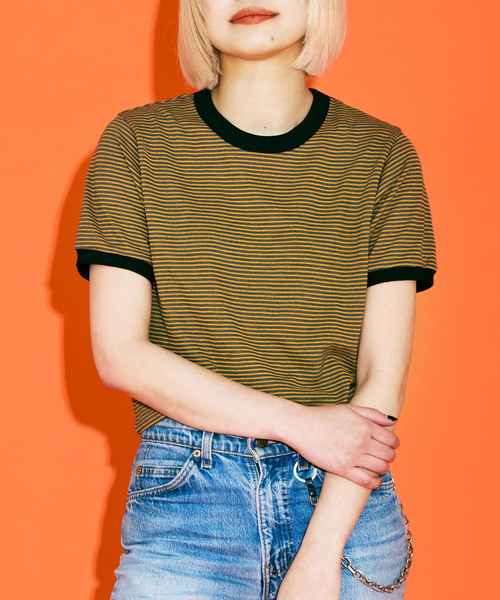 CITYSHOP（シティーショップ）の「[THE MOOD]リンガーTEE2（Tシャツ/カットソー・レディース・チャコールグレー/ブラウン/ブラック・FREE）」の2枚目の写真