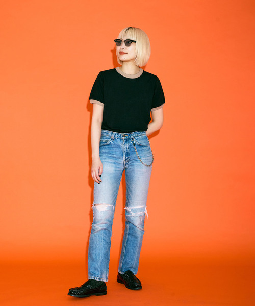 CITYSHOP（シティーショップ）の「[THE MOOD]リンガーTEE2（Tシャツ/カットソー・レディース・チャコールグレー/ブラウン/ブラック・FREE）」の4枚目の写真