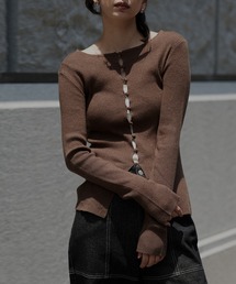 hellam | リブニットチュニックカーディガン(ニット/セーター)