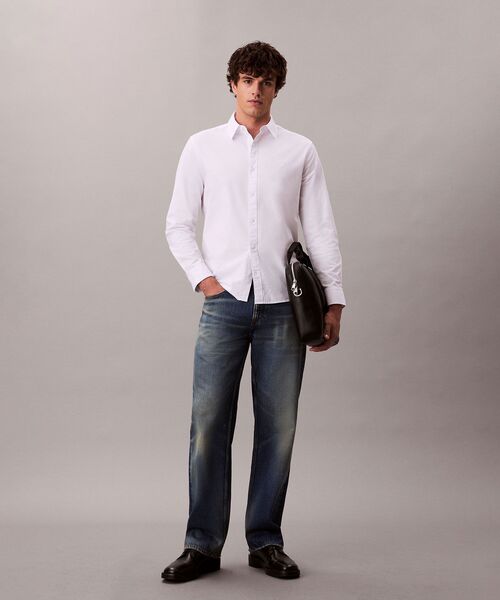 Calvin Klein(カルバン・クライン)の「オックスフォードシャツ(シャツ/ブラウス・メンズ・ブルー/ホワイト・L/M/S)」の19枚目の写真