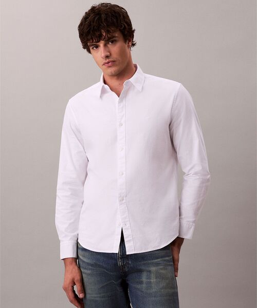 Calvin Klein(カルバン・クライン)の「オックスフォードシャツ(シャツ/ブラウス・メンズ・ブルー/ホワイト・L/M/S)」の21枚目の写真