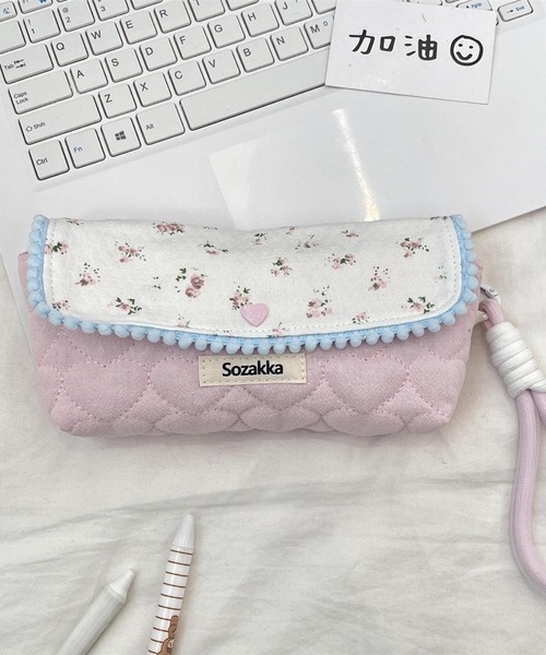 Mignonjour(ミニョンジュール)の「Mignonjour/花柄 ハートペンケース M2813(ペン類・レディース・その他1/その他2/その他3/その他4・FREE)」の1枚目の写真