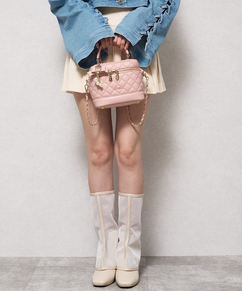 dazzlin(ダズリン)の「【dazzlin/ダズリン】キルティング リボンチャーム付バニティ(ショルダーバッグ・レディース・アイボリー/ミント/ブラック/ピンク・FREE)」の21枚目の写真