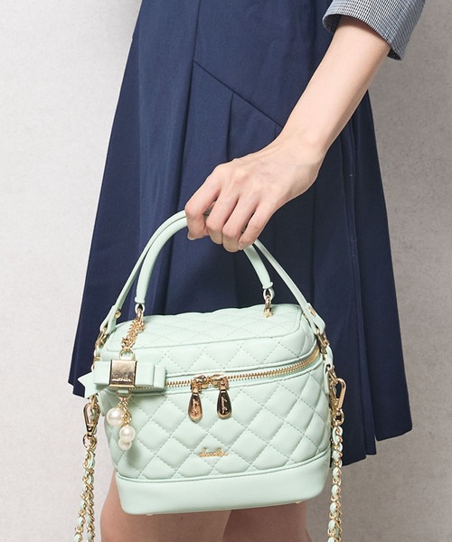 dazzlin(ダズリン)の「【dazzlin/ダズリン】キルティング リボンチャーム付バニティ(ショルダーバッグ・レディース・アイボリー/ミント/ブラック/ピンク・FREE)」の18枚目の写真