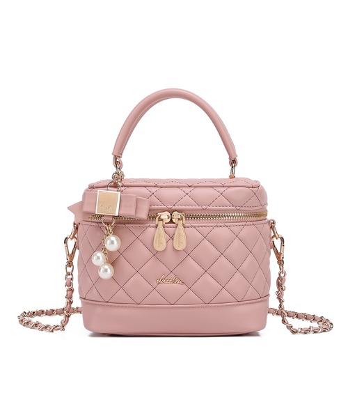 dazzlin(ダズリン)の「【dazzlin/ダズリン】キルティング リボンチャーム付バニティ(ショルダーバッグ・レディース・アイボリー/ミント/ブラック/ピンク・FREE)」の9枚目の写真