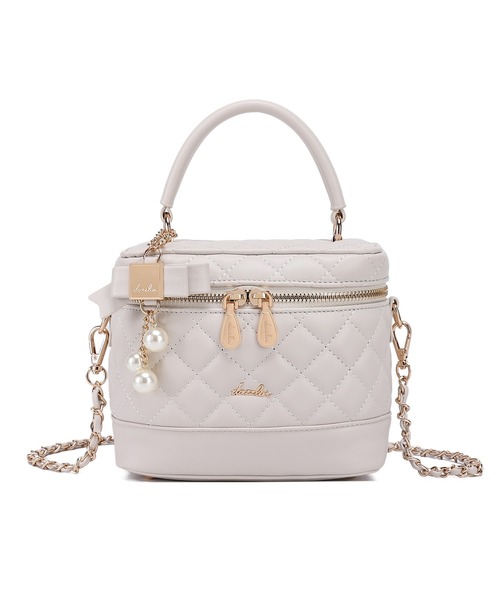 dazzlin(ダズリン)の「【dazzlin/ダズリン】キルティング リボンチャーム付バニティ(ショルダーバッグ・レディース・アイボリー/ミント/ブラック/ピンク・FREE)」の10枚目の写真