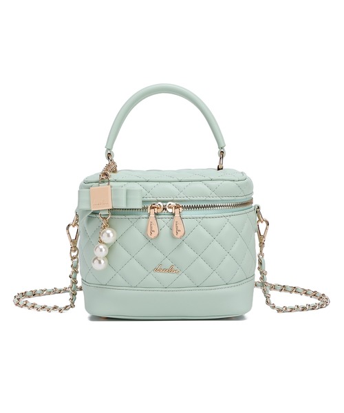 dazzlin(ダズリン)の「【dazzlin/ダズリン】キルティング リボンチャーム付バニティ(ショルダーバッグ・レディース・アイボリー/ミント/ブラック/ピンク・FREE)」の11枚目の写真