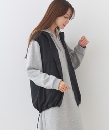 OMNES | ナイロン リップストップスタンドカラー裾ドロストジップベスト(ベスト)