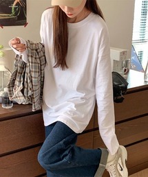 【URGE:】シンプル 長袖 Tシャツ カットソー