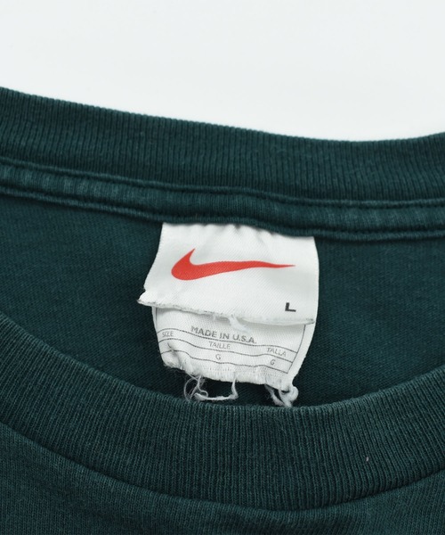 USED】90's NIKE swoosh 刺繍ロゴ Tシャツ USA製（Tシャツ/カットソー