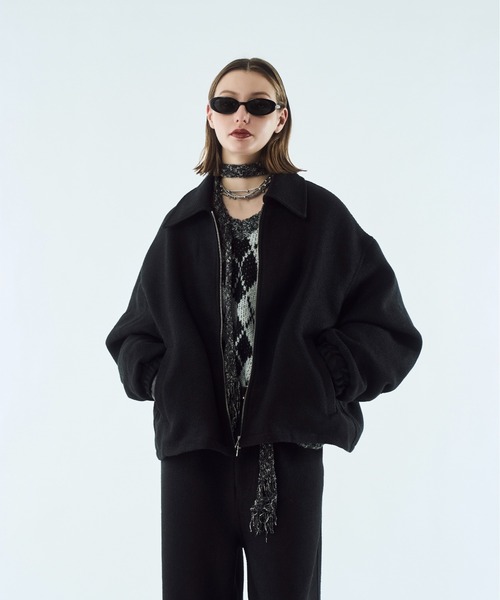 Tweed volume tuck blouson / ツイードボリュームタックブルゾン