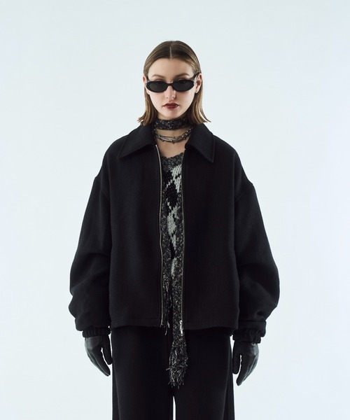 Tweed volume tuck blouson / ツイードボリュームタックブルゾン