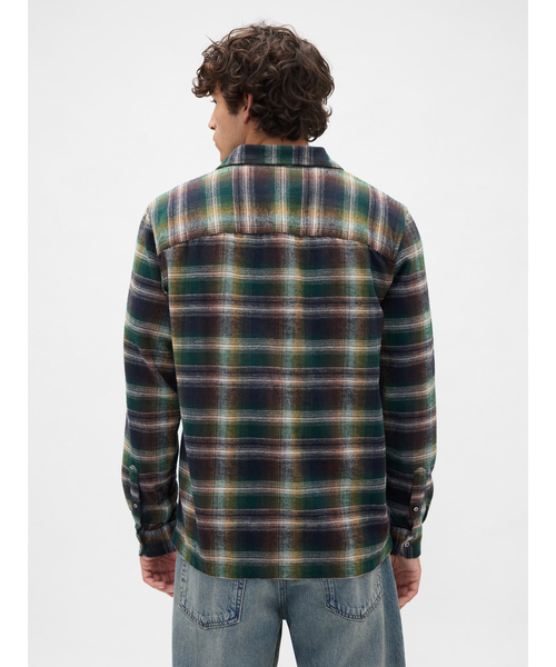 GAP(ギャップ)の「オーガニックコットン フランネルシャツ(シャツ/ブラウス・メンズ・ワイン/ブルー系その他/ブラウン系その他/ブラウン/ブラック系その他/ネイビー・S/M/L/XL/XS)」の8枚目の写真