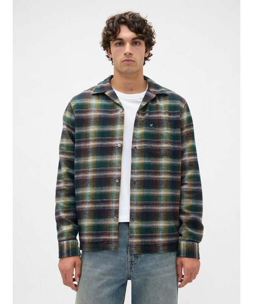 GAP(ギャップ)の「オーガニックコットン フランネルシャツ(シャツ/ブラウス・メンズ・ワイン/ブルー系その他/ブラウン系その他/ブラウン/ブラック系その他/ネイビー・S/M/L/XL/XS)」の3枚目の写真