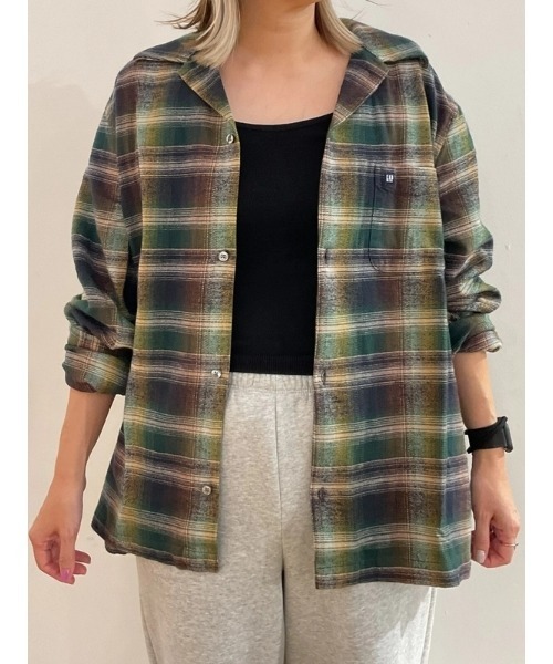 GAP(ギャップ)の「オーガニックコットン フランネルシャツ(シャツ/ブラウス・メンズ・ワイン/ブルー系その他/ブラウン系その他/ブラウン/ブラック系その他/ネイビー・S/M/L/XL/XS)」の11枚目の写真