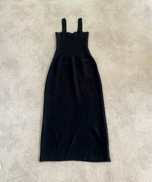 Mejoul（メジュール）の「【セットアップ】カーディガン付きニットキャミワンピース（ワンピース・レディース・ピンク/ブラック・F）」の11枚目の写真