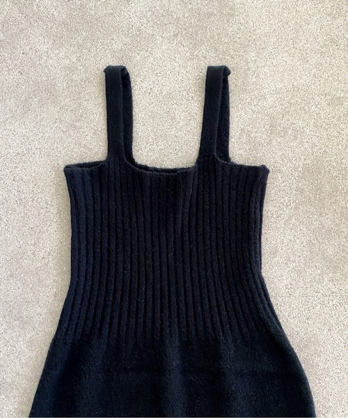 Mejoul（メジュール）の「【セットアップ】カーディガン付きニットキャミワンピース（ワンピース・レディース・ピンク/ブラック・F）」の12枚目の写真