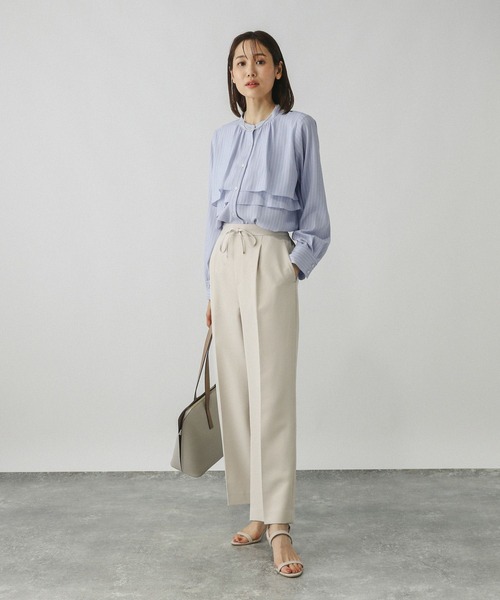 GLOBAL WORK(グローバルワーク)の「キレイつづくティアードブラウス/579500(シャツ/ブラウス・レディース・ブルー系その他/ピンク/ホワイト系その他・MEDIUM/LARGE)」の9枚目の写真
