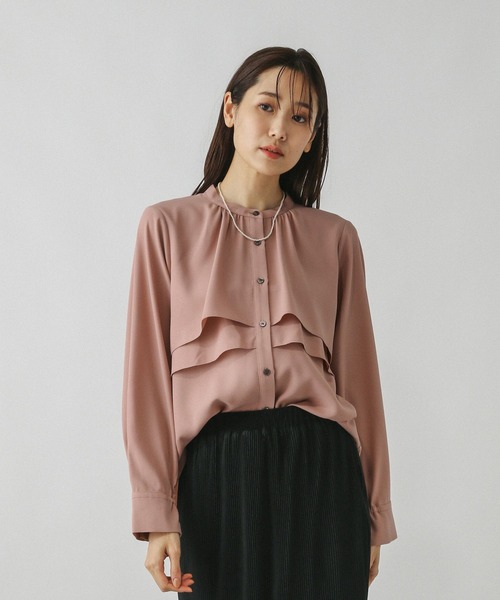 GLOBAL WORK(グローバルワーク)の「キレイつづくティアードブラウス/579500(シャツ/ブラウス・レディース・ブルー系その他/ピンク/ホワイト系その他・MEDIUM/LARGE)」の14枚目の写真