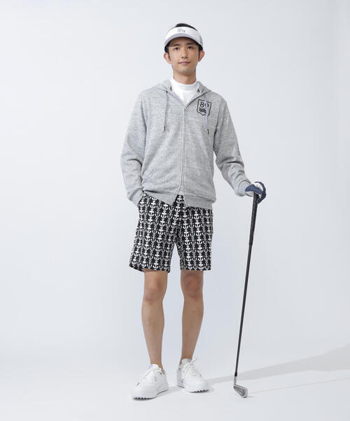 PEARLY GATES】Nyストレッチドビーショートパンツ ＜ロゴアンカー柄