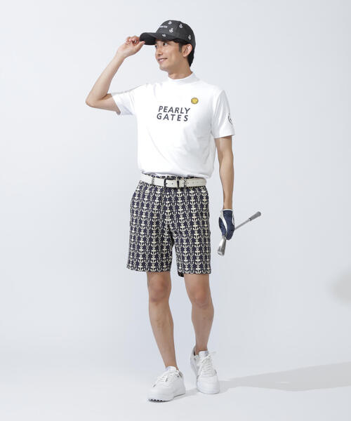 値下げ！新品　PEARLY GATES ロゴプリント ショートパンツ 　サイズ4 PEARLY GATES ロゴプリント ショートパンツ サイズ4 PEARLY GATES