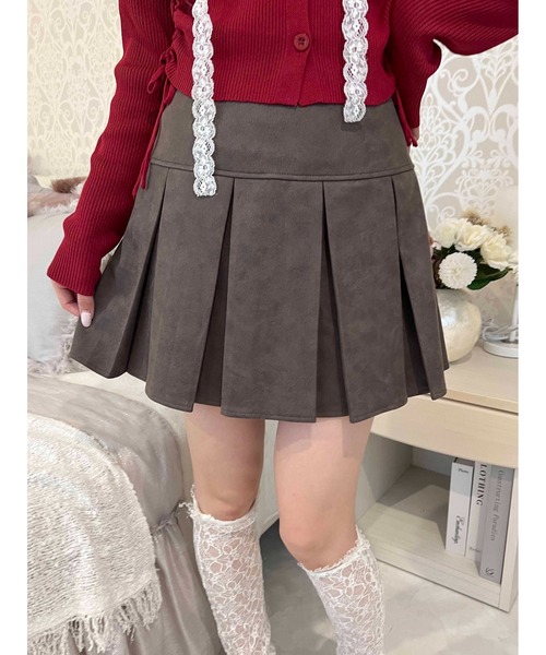 スウェードタッチボックスプリーツスカート（スカート）｜PHILLY