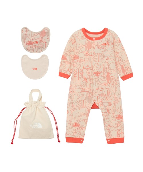 ザ ノース フェイス THE NORTH FACE B L/S Rompers 2P Bib ベビー 