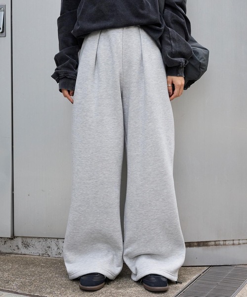 MONO-MART（モノマート）の「ドロストワイドストレート タックスウェットパンツ（スウェットパンツ・メンズ・グレー/ブラック/ダークブラウン/ライトグレー/ネイビー/カーキオリーブ/ダークグレー・L/M/S）」の18枚目の写真