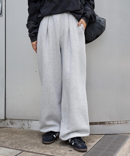 MONO-MART（モノマート）の「ドロストワイドストレート タックスウェットパンツ（スウェットパンツ・メンズ・グレー/ブラック/ダークブラウン/ライトグレー/ネイビー/カーキオリーブ/ダークグレー・L/M/S）」の21枚目の写真