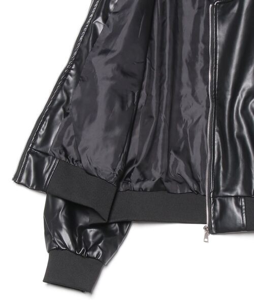 SEN TOKYO(セントーキョー)の「PUレザー ライトボンバージャケット(ブルゾン・レディース・ブラック・LARGE/MEDIUM/SMALL)」の14枚目の写真