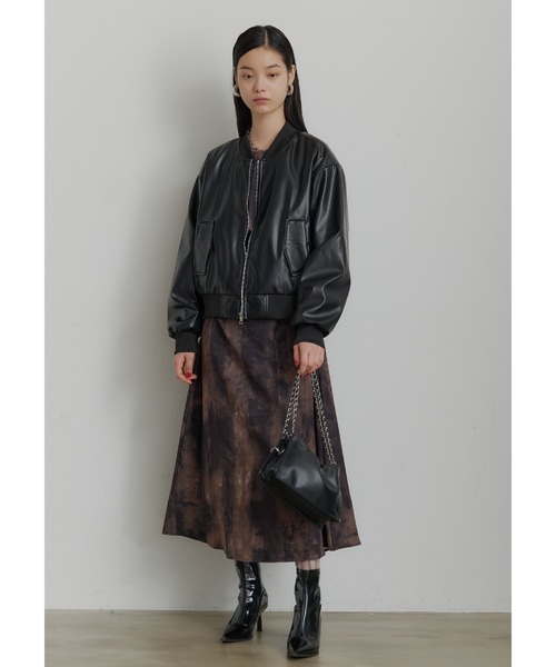 SEN TOKYO(セントーキョー)の「PUレザー ライトボンバージャケット(ブルゾン・レディース・ブラック・LARGE/MEDIUM/SMALL)」の7枚目の写真