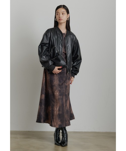 SEN TOKYO(セントーキョー)の「PUレザー ライトボンバージャケット(ブルゾン・レディース・ブラック・LARGE/MEDIUM/SMALL)」の6枚目の写真