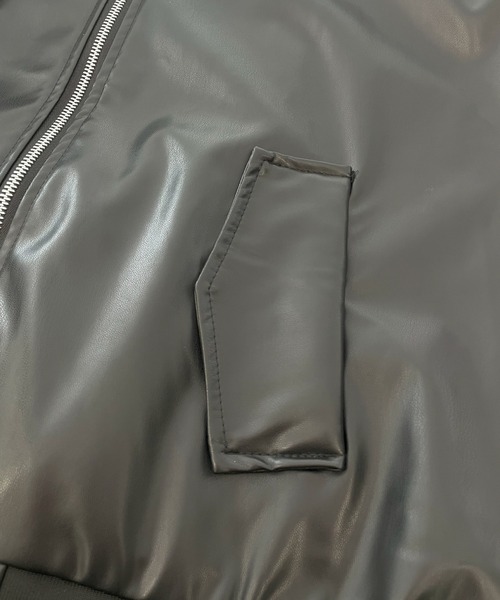 SEN TOKYO(セントーキョー)の「PUレザー ライトボンバージャケット(ブルゾン・レディース・ブラック・LARGE/MEDIUM/SMALL)」の17枚目の写真