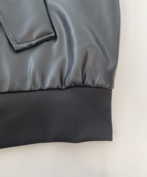 SEN TOKYO(セントーキョー)の「PUレザー ライトボンバージャケット(ブルゾン・レディース・ブラック・LARGE/MEDIUM/SMALL)」の19枚目の写真