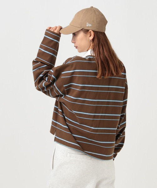 BAYFLOW（ベイフロー）の「[WEB限定]マルチボーダーポロTシャツ（ポロシャツ・レディース・イエロー/ピンク/ブラウン・FREE）」の21枚目の写真