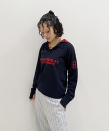 ジャカードユニフォームシャツニット