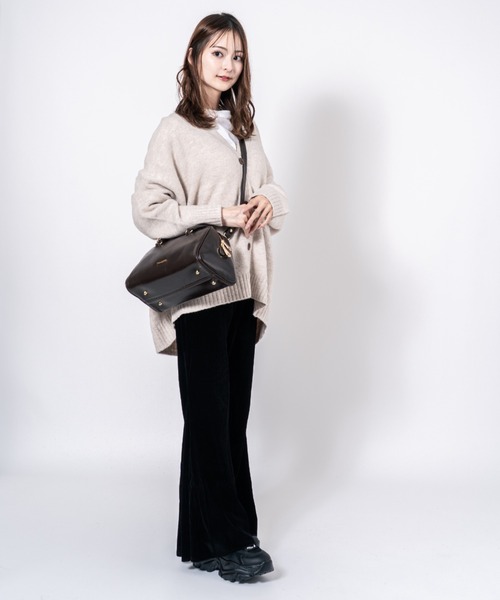 Rivel(リヴェル)の「【PULICATI/プリカーティ】2WAY レザー ボストンバッグ ショルダーバッグ イタリア製(ハンドバッグ・レディース・ダークブラウン/ブラック・FREE)」の10枚目の写真