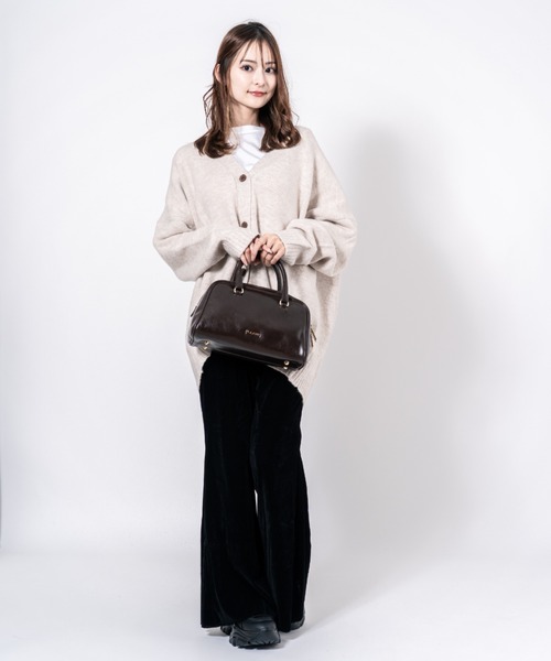 Rivel(リヴェル)の「【PULICATI/プリカーティ】2WAY レザー ボストンバッグ ショルダーバッグ イタリア製(ハンドバッグ・レディース・ダークブラウン/ブラック・FREE)」の11枚目の写真