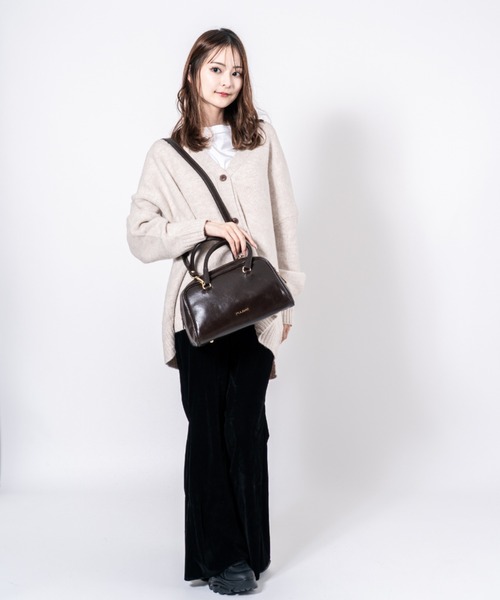 Rivel(リヴェル)の「【PULICATI/プリカーティ】2WAY レザー ボストンバッグ ショルダーバッグ イタリア製(ハンドバッグ・レディース・ダークブラウン/ブラック・FREE)」の12枚目の写真