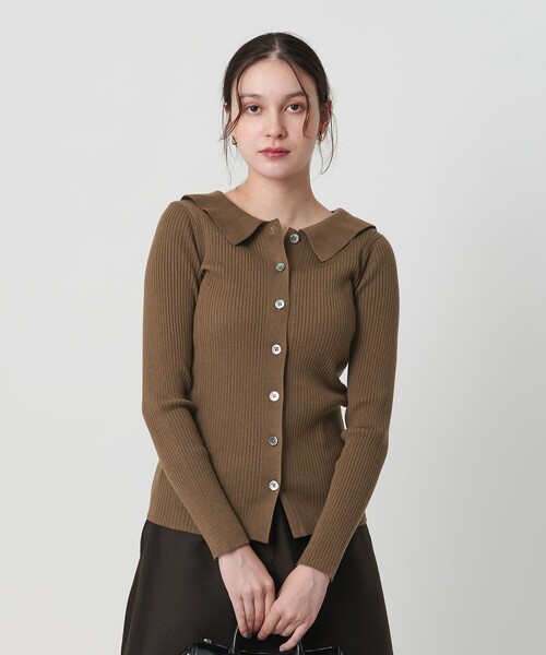 新品タグ付！BEAUTY&YOUTH ポリエステルブレンド シャツカーディガン ポリエステルブレンド シャツカーディガン 2WAY（カーディガン/ボレロ