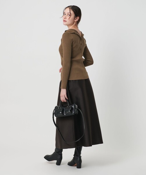 BEAUTY&YOUTH UNITED ARROWS(ビューティーアンドユースユナイテッドアローズ)の「ポリエステルブレンド シャツカーディガン 2WAY(カーディガン/ボレロ・レディース・ダークグレー/モカ/ナチュラル・FREE)」の8枚目の写真