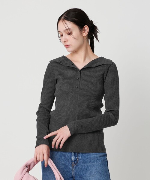 BEAUTY&YOUTH UNITED ARROWS(ビューティーアンドユースユナイテッドアローズ)の「ポリエステルブレンド シャツカーディガン 2WAY(カーディガン/ボレロ・レディース・ダークグレー/モカ/ナチュラル・FREE)」の9枚目の写真